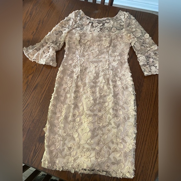 Elegant Adrianna papell Floral Dress in blush - Picture 4 of 7